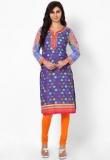 Rangriti Cotton Blend Indigo Kurta Women