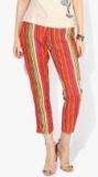 Rangriti Multicoloured Striped Regular Fit Coloured Pants Women