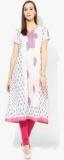 Rangriti Off White Printed Kurta women