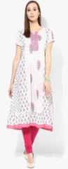 Rangriti Off White Printed Kurta women