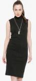 Rare Black Solid Bodycon Dress Women