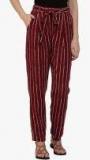 Rare Maroon Striped Coloured Pants Women