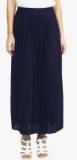 Rare Prive Alessia Giocomel For Rare Navy Blue Front Pleated Long Skirt Women