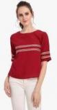 Rare Red Solid Blouse Women