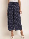 Rare Roots Blue Original Regular Fit Printed Parallel Trousers women