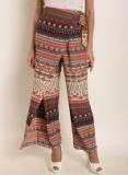 Rare Roots Multicoloured Original Regular Fit Embroidered Parallel Trousers Women