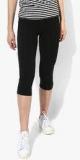 Rattrap Black Solid Capri Women