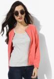 Rattrap Peach Solid Summer Jacket Women