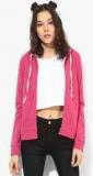 Rattrap Pink Solid Hoodie Women