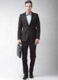 Raymond Black Solid Contemporary Fit Formal Suit Men