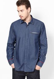 Raymond Blue Casual Shirt Contemporary Fit Men