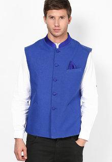 Raymond Blue Tailored Fit Ethnic Jacket men