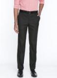 Raymond Charcoal Slim Fit Solid Formal Trousers Men