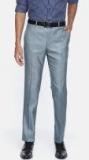 Raymond Grey Slim Fit Solid Formal Trousers Men