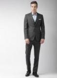 Raymond Grey Solid Contemporary Fit Single Breasted Formal Suit Men