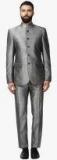 Raymond Grey Solid Suits Men