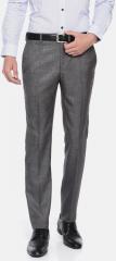 Raymond Men Grey Slim Fit Solid Formal Trousers