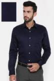 Raymond Navy Blue Slim Fit Self Design Formal Shirt Men