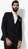 Raymond Navy Blue Striped Slim Fit Jackets & Blazer Men