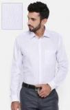 Raymond Off White & Purple Slim Fit Checked Formal Shirt Men