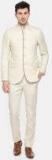 Raymond Off White Single Breasted Slim Fit Bandgala Suit Men