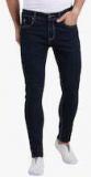 Realm Blue Mid Rise Skinny Fit Jeans Men