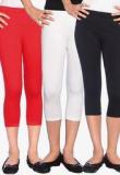 Red Ring Pack Of 3 Multicoloured Legging Girls