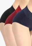 Red Rose Pack Of 3 Broad Belt Assorted Dark Panties Women