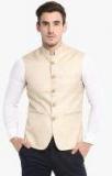 Red Tape Beige Solid Nehru Jacket men