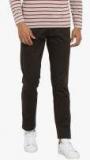 Red Tape Coffee Brown Solid Slim Fit Chinos Men