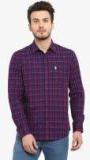 Red Tape Navy Blue Regular Fit Checked Casual Shirt Men