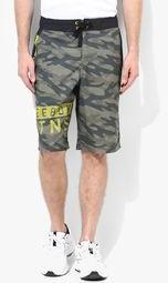 Reebok Wor Camo Olive Shorts Men