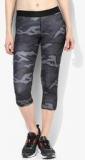 Reebok Wor Printed Black Capri Women