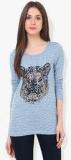 Rena Love Grey Embellished Sweatshirt women