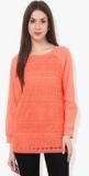 Rena Love Orange Solid Sweatshirt Women