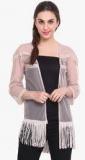 Rena Love Pink Solid Shrug Women