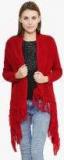 Renka Red Solid Shrug Women