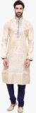 Rg Designers Beige Printed Kurta Pyjama Men