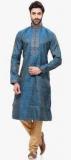 Rg Designers Blue Printed Kurta Pyjama Men