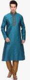 Rg Designers Blue Solid Kurta Pyjama men