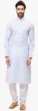 Rg Designers Light Blue Printed Kurta Pyjama Men