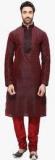 Rg Designers Maroon Solid Kurta Pyjama men