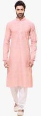 Rg Designers Pink Printed Kurta Pyjama men