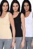 Rham Multi Color Solids Combo Of 3 Camisole Women