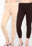 Rham Pack Of 2 Beige & Brown Capri Women