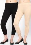 Rham Pack Of 2 Black & Beige Capri Women