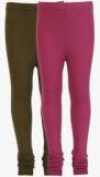 Rham Pack Of 2 Lavendar & D.Green Leggings girls