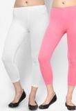 Rham Pack Of 2 Pink & Off White Capri Women