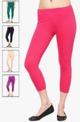 Rham Pack Of 5 Multicoloured Solid Capri women