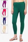 Rham Pack Of 5 Multicoloured Solid Capris women